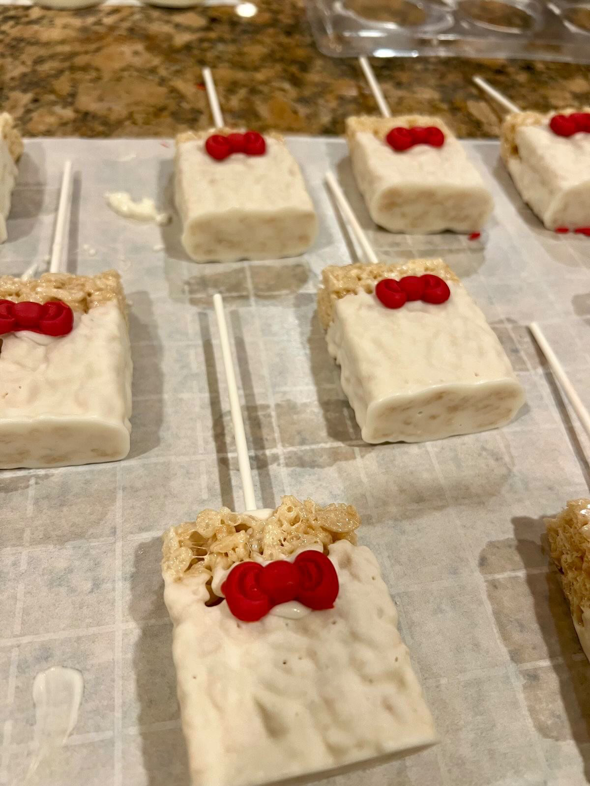 Hello Kitty krispie pops